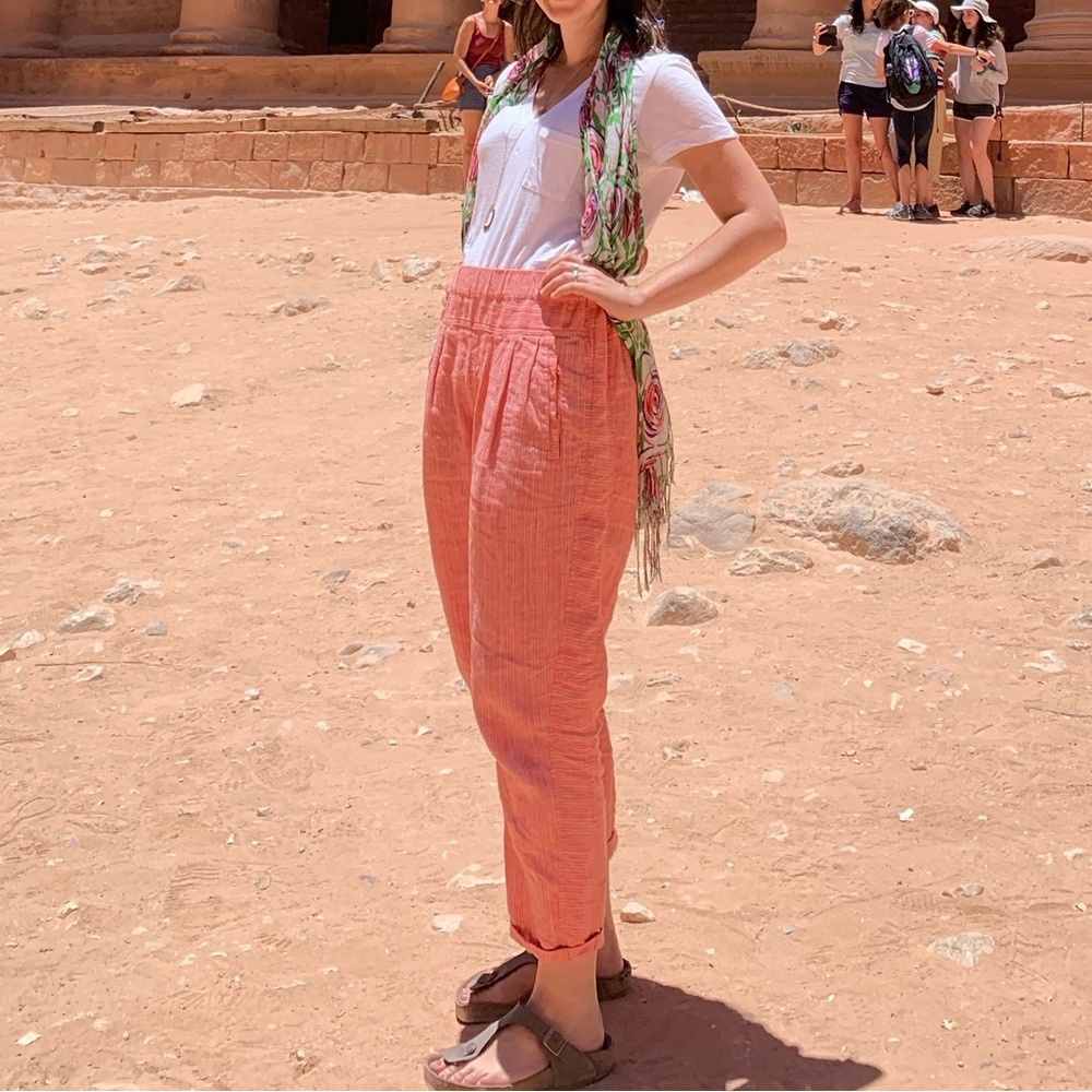 Anthropologie linen blend pants